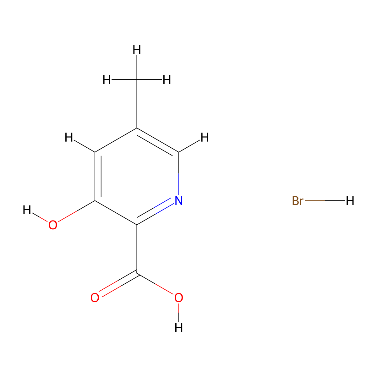 3-Hydroxy-5-methylpyridine-2-carboxylic acid hydrobromide molecular structure, CAS 1461705-76-9