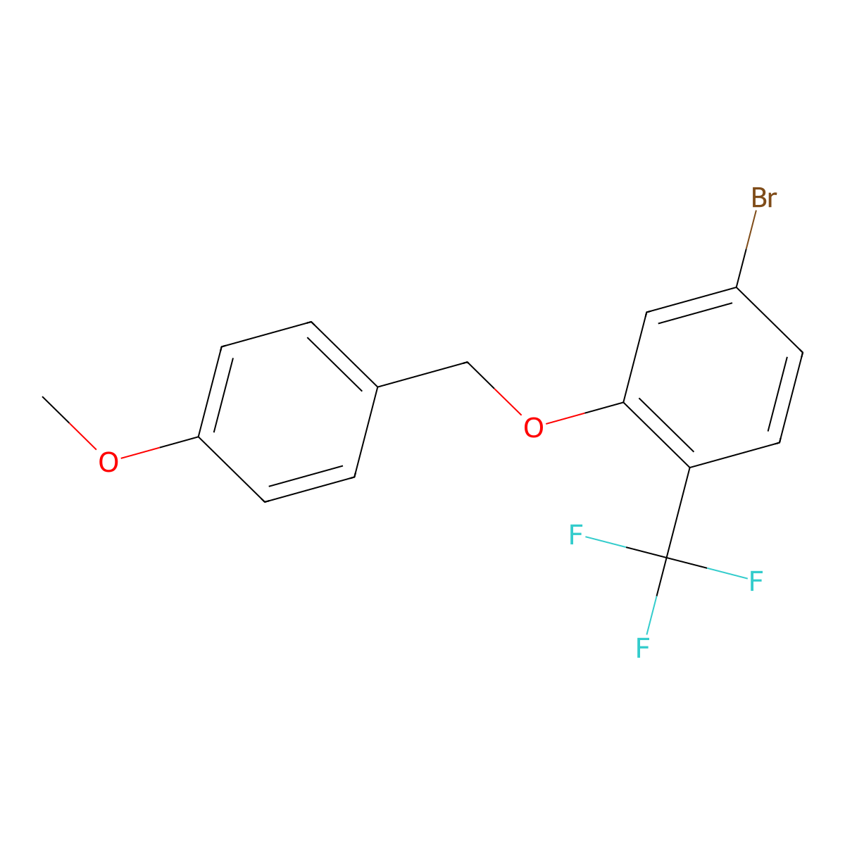 4-Bromo-2-[(4-methoxyphenyl)methoxy]-1-(trifluoromethyl)benzene molecular structure, CAS 1461705-81-6