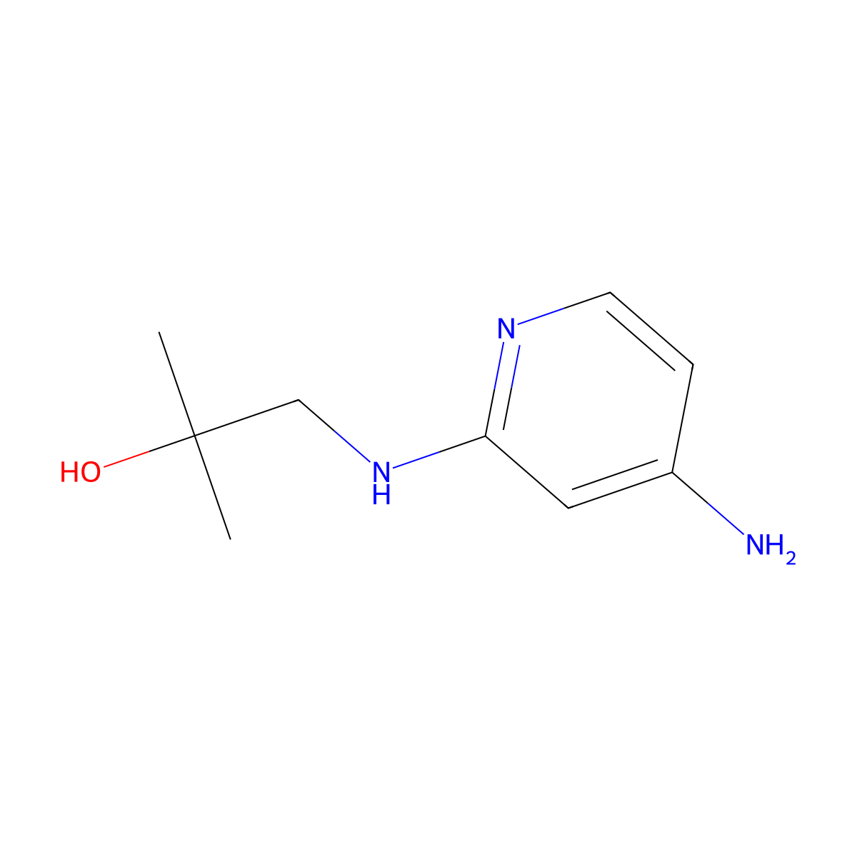 1-[(4-Aminopyridin-2-yl)amino]-2-methylpropan-2-ol molecular structure, CAS 1461705-86-1