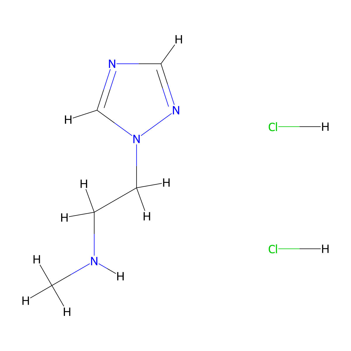 methyl[2-(1H-1,2,4-triazol-1-yl)ethyl]amine dihydrochloride molecular structure, CAS 1461705-94-1
