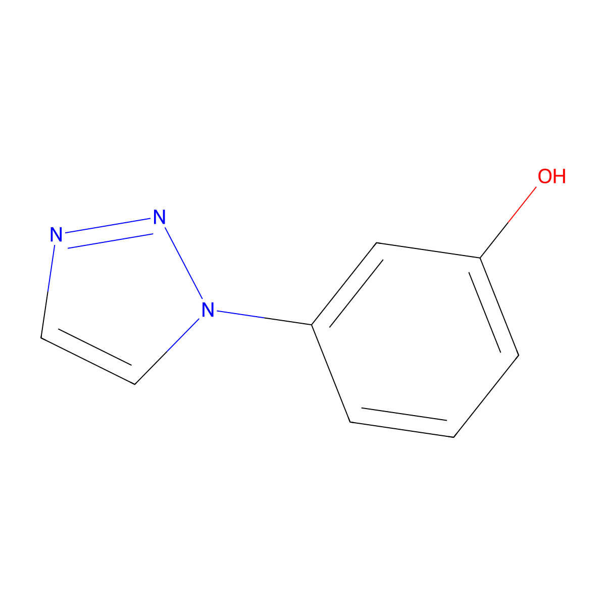 Phenol, 3-(1H-1,2,3-triazol-1-yl)- molecular structure, CAS 1461705-95-2