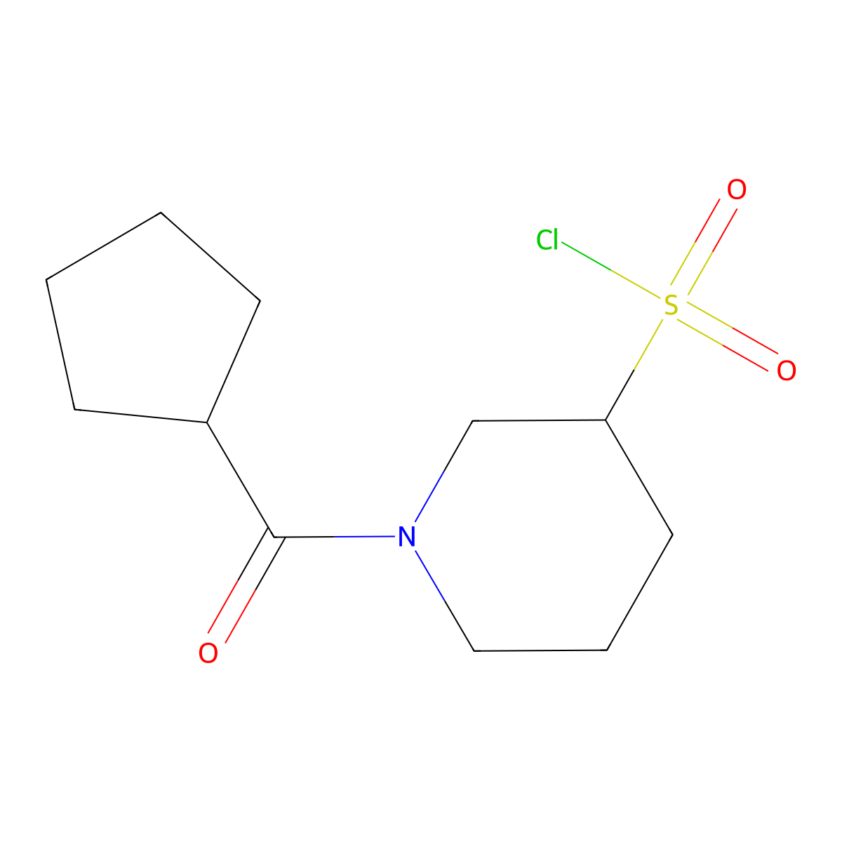 1-Cyclopentanecarbonylpiperidine-3-sulfonyl chloride molecular structure, CAS 1461705-97-4