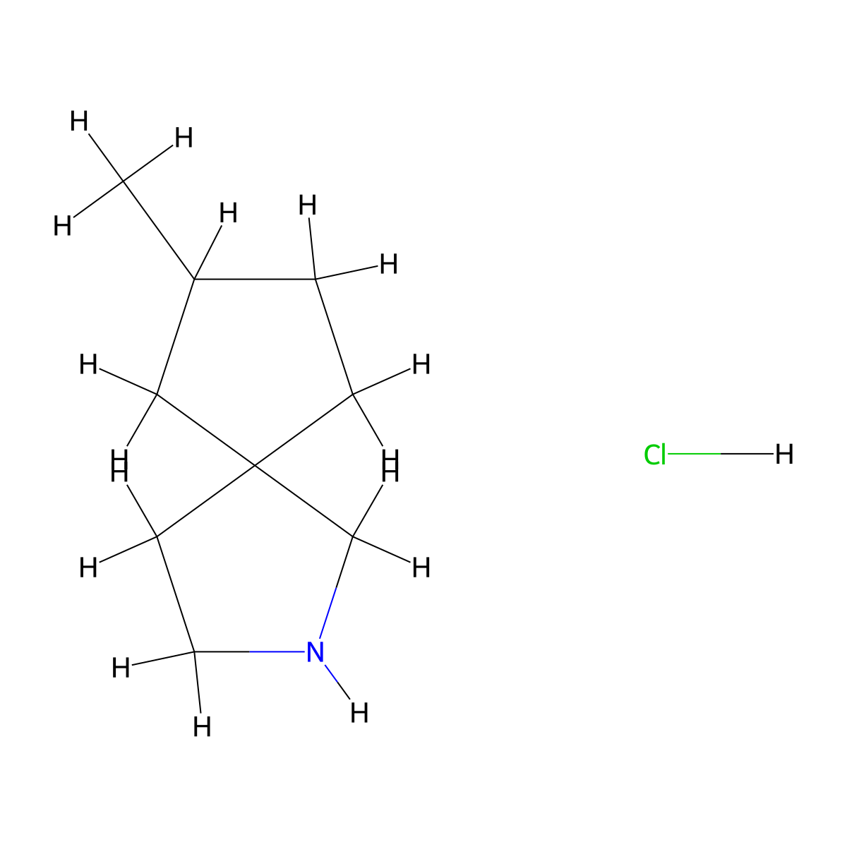 7-Methyl-2-azaspiro[4.4]nonane hydrochloride molecular structure, CAS 1461706-11-5