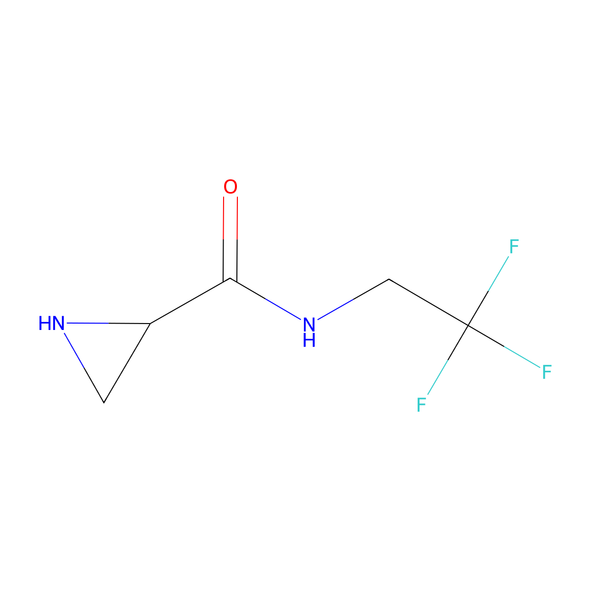 N-(2,2,2-Trifluoroethyl)aziridine-2-carboxamide molecular structure, CAS 1461706-16-0