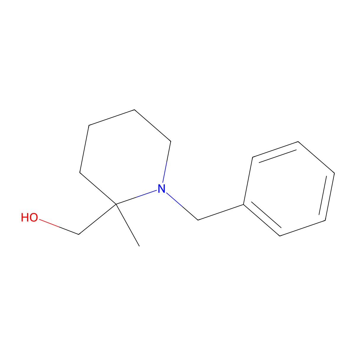 (1-Benzyl-2-methylpiperidin-2-yl)methanol molecular structure, CAS 1461706-19-3
