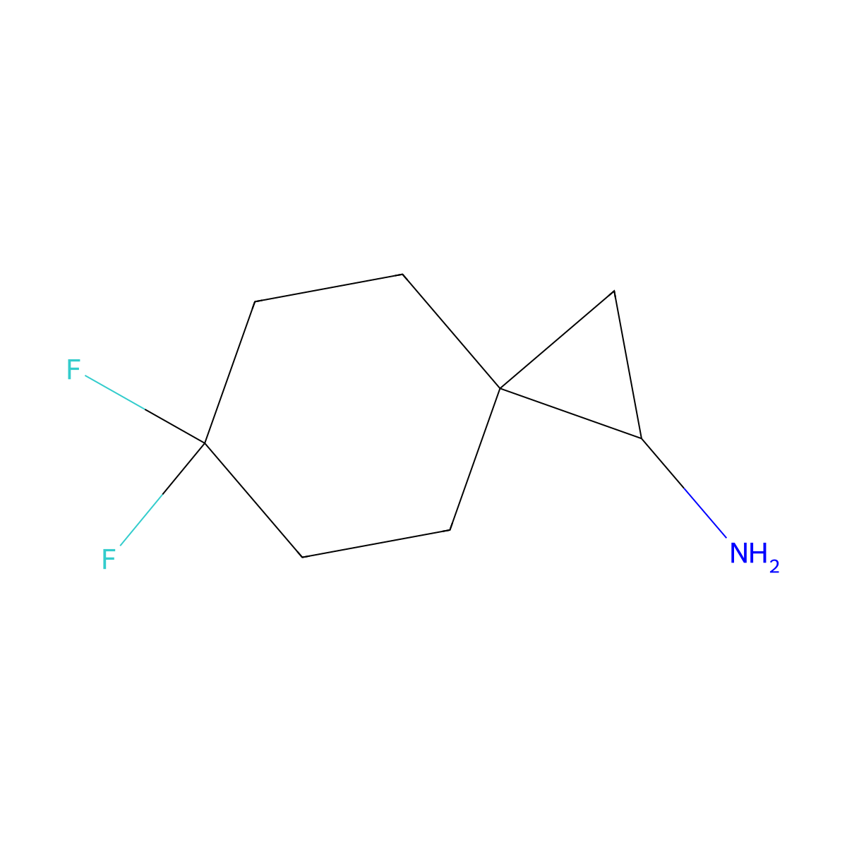 6,6-Difluorospiro[2.5]octan-1-amine molecular structure, CAS 1461706-22-8