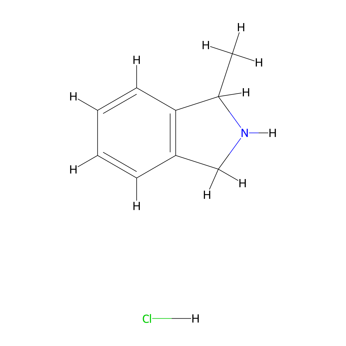 1-methyl-2,3-dihydro-1H-isoindole hydrochloride molecular structure, CAS 1461706-27-3