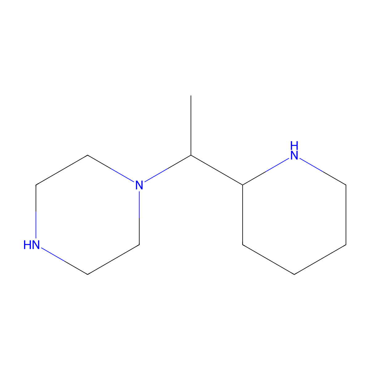 1-[1-(Piperidin-2-yl)ethyl]piperazine molecular structure, CAS 1461706-35-3