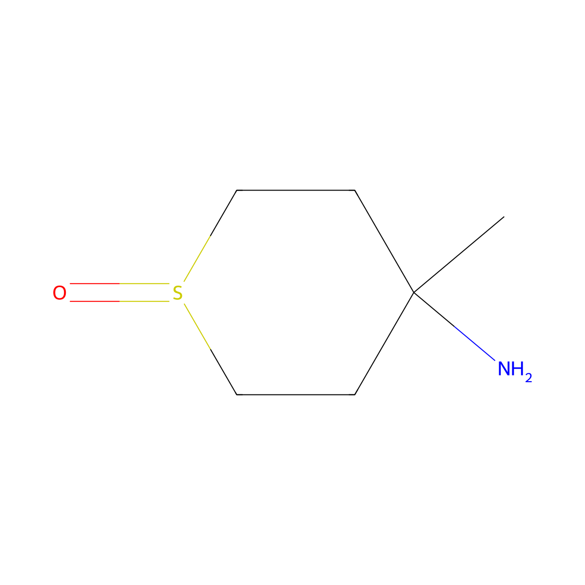 4-Amino-4-methyl-1lambda4-thian-1-one molecular structure, CAS 1461706-41-1
