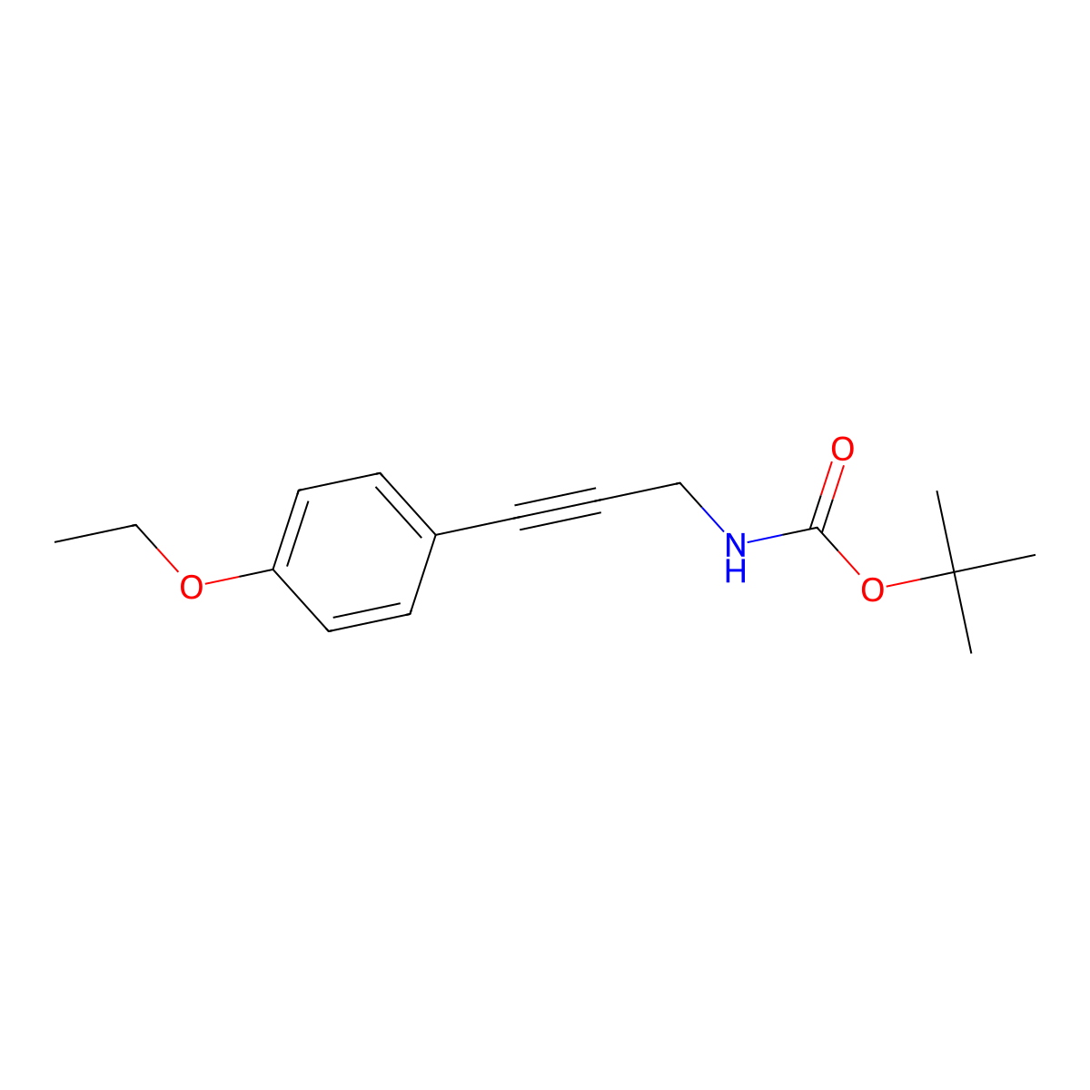 tert-butyl N-[3-(4-ethoxyphenyl)prop-2-yn-1-yl]carbamate molecular structure, CAS 1461706-42-2