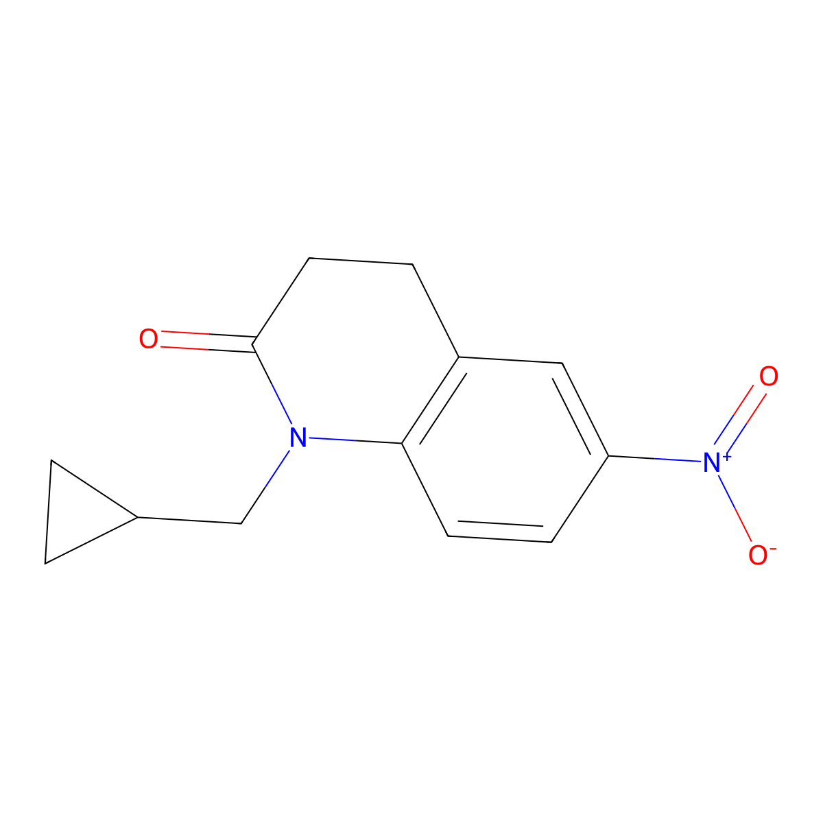 1-(Cyclopropylmethyl)-6-nitro-1,2,3,4-tetrahydroquinolin-2-one molecular structure, CAS 1461706-56-8
