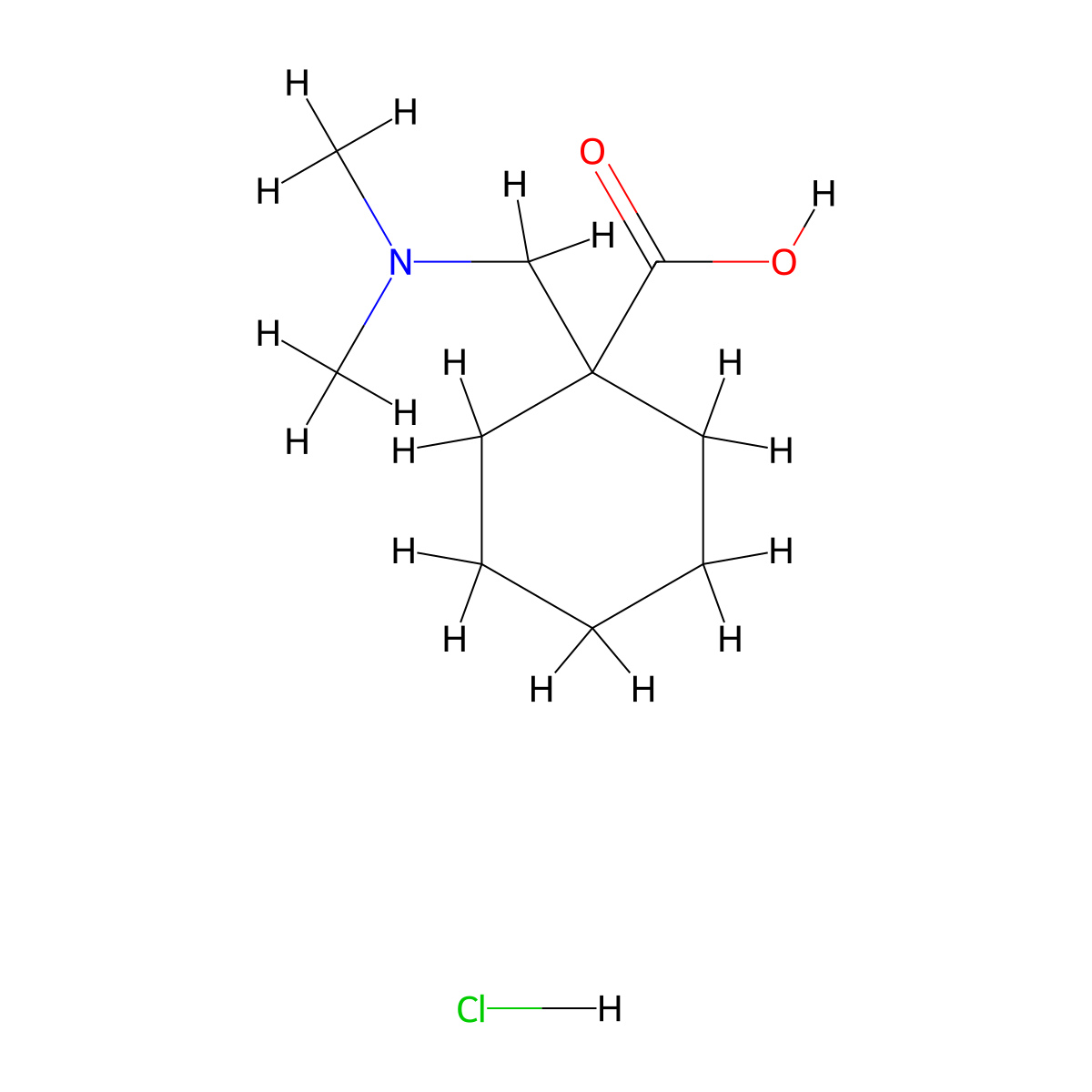 1-[(Dimethylamino)methyl]cyclohexane-1-carboxylic acid hydrochloride molecular structure, CAS 1461706-57-9
