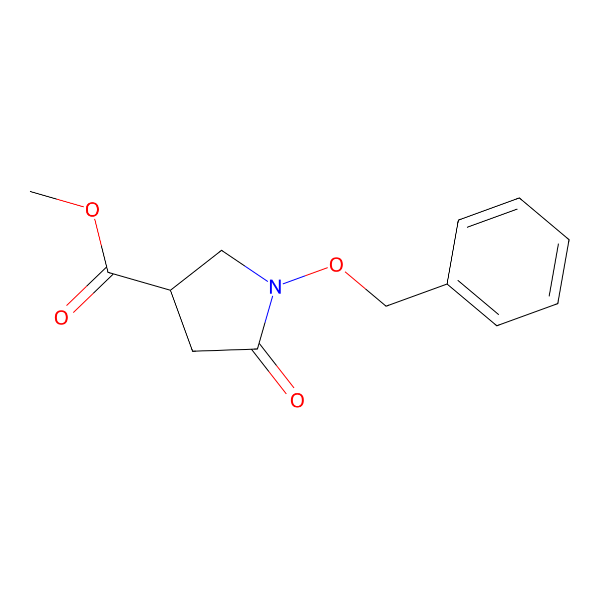 Methyl 1-(benzyloxy)-5-oxopyrrolidine-3-carboxylate molecular structure, CAS 1461706-59-1