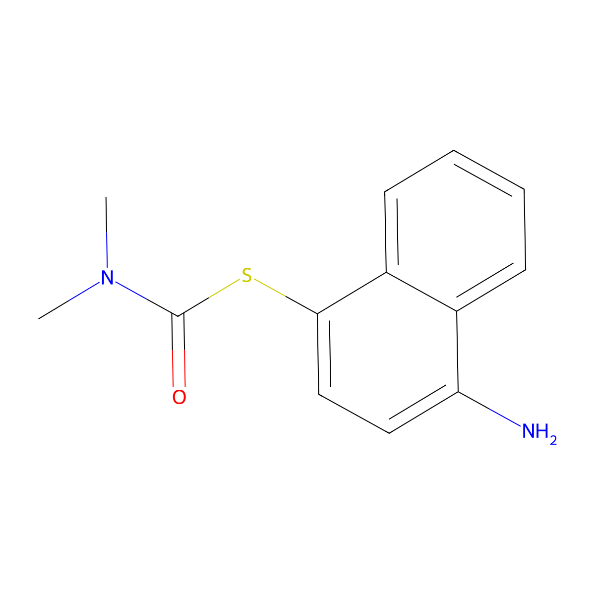 1-[(4-aminonaphthalen-1-yl)sulfanyl]-N,N-dimethylformamide molecular structure, CAS 1461706-67-1