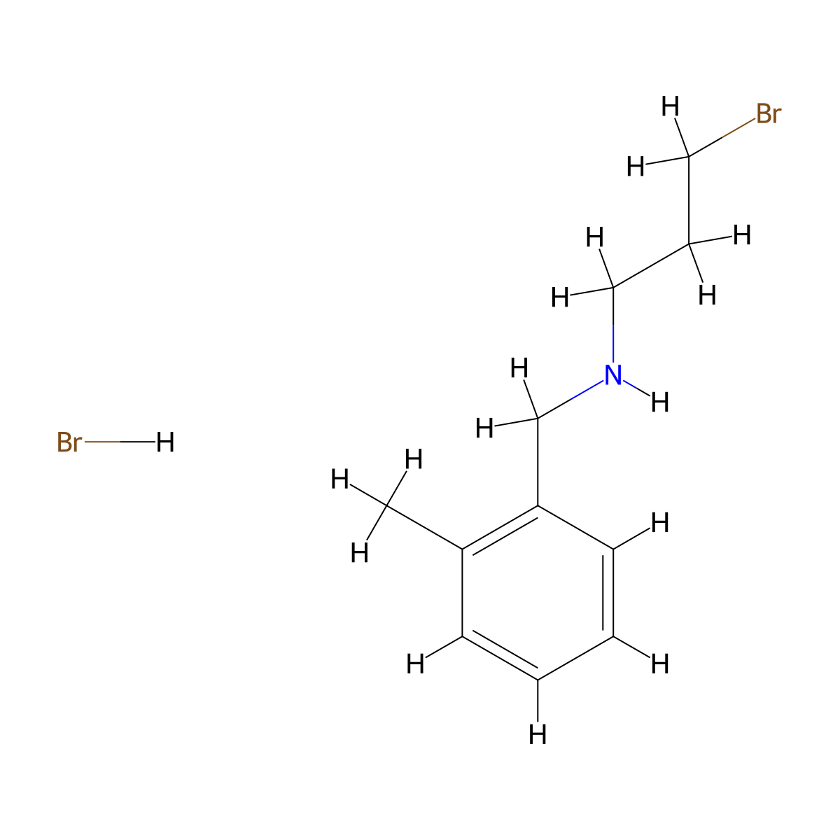 (3-Bromopropyl)[(2-methylphenyl)methyl]amine hydrobromide molecular structure, CAS 1461706-68-2