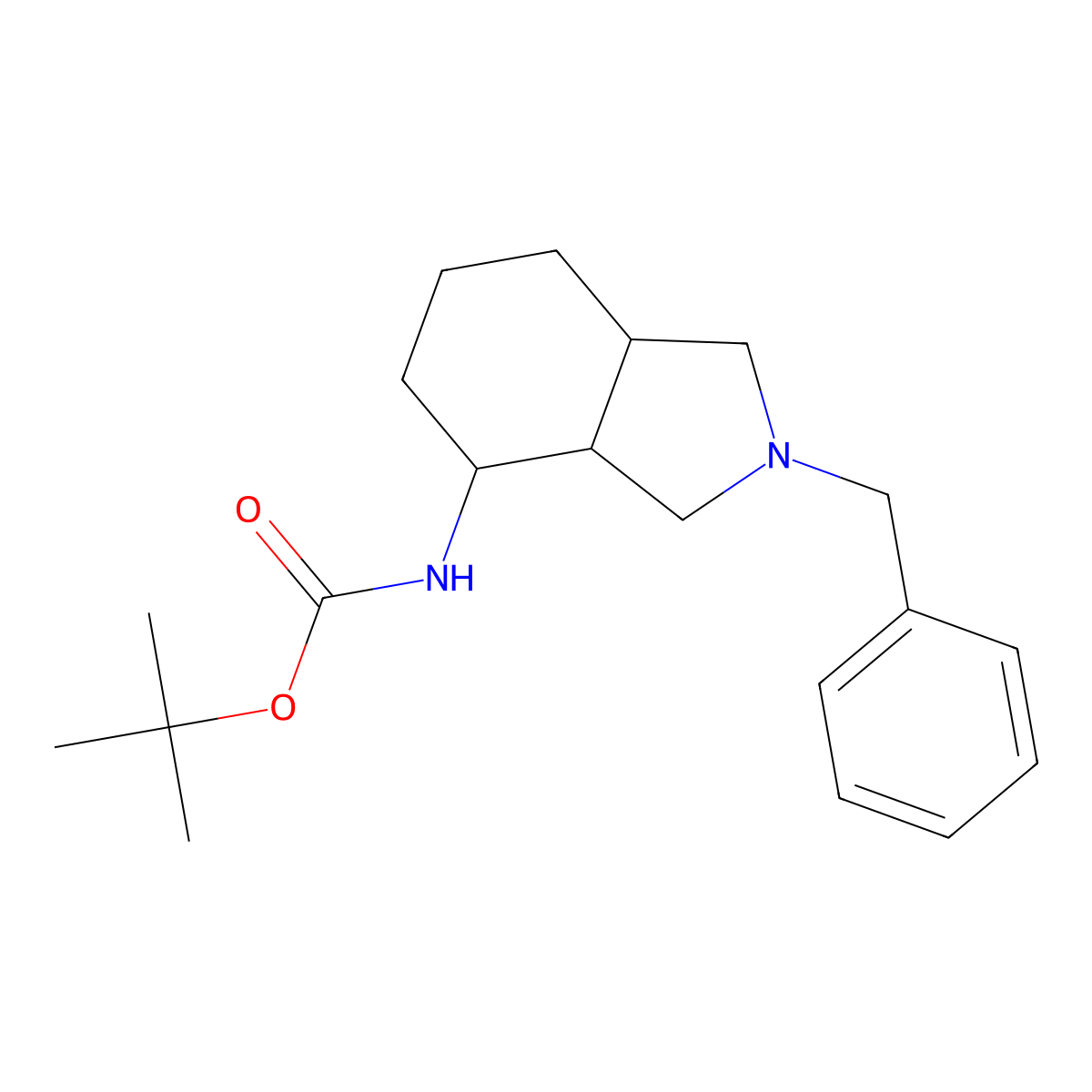 tert-butyl N-(2-benzyl-octahydro-1H-isoindol-4-yl)carbamate molecular structure, CAS 1461706-71-7