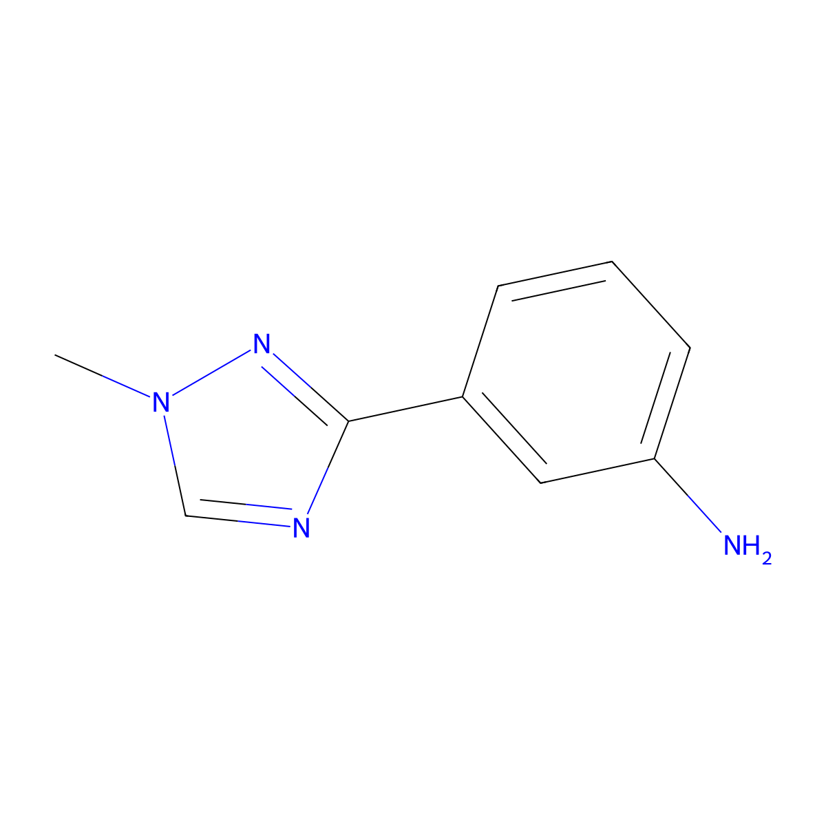 3-(1-methyl-1H-1,2,4-triazol-3-yl)aniline molecular structure, CAS 1461706-73-9