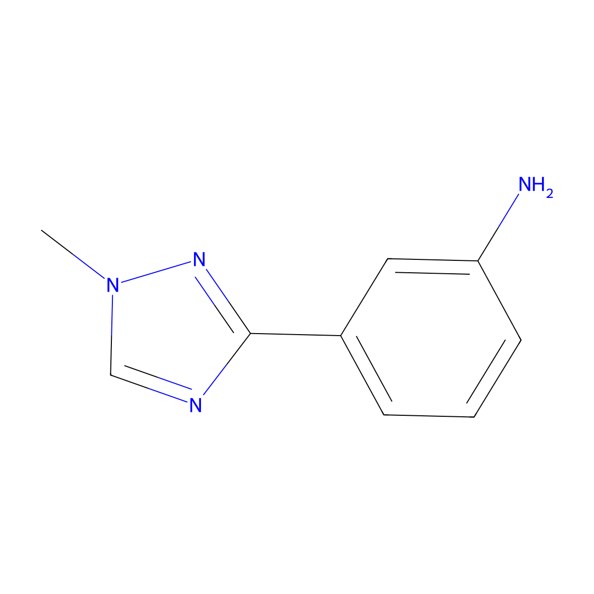 3-(1-methyl-1H-1,2,4-triazol-3-yl)aniline molecular structure, CAS 1461706-73-9