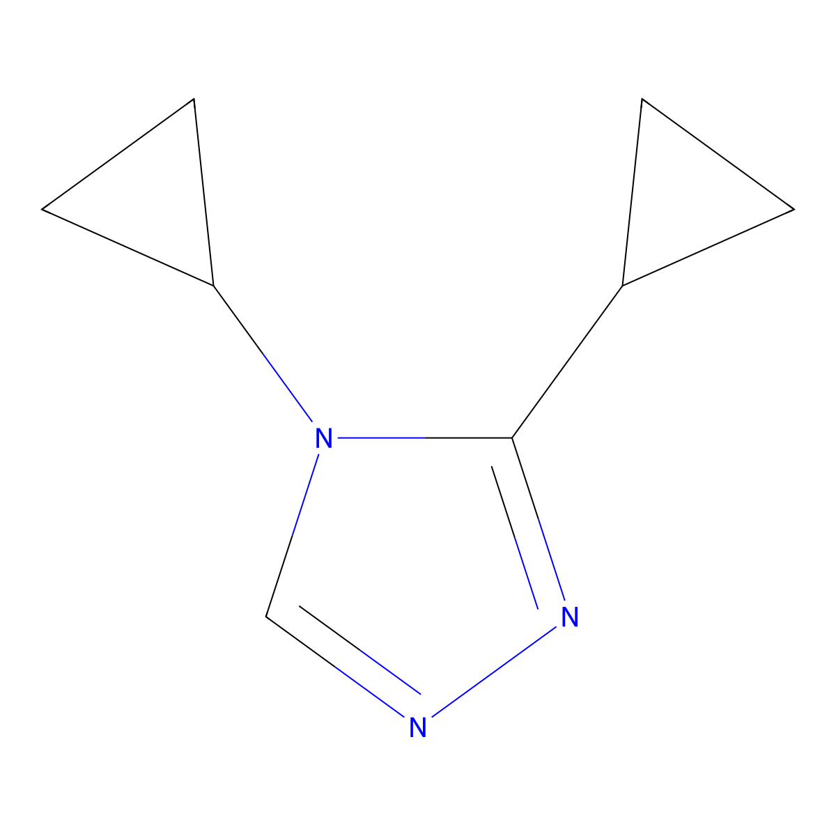 3,4-dicyclopropyl-4H-1,2,4-triazole molecular structure, CAS 1461706-75-1