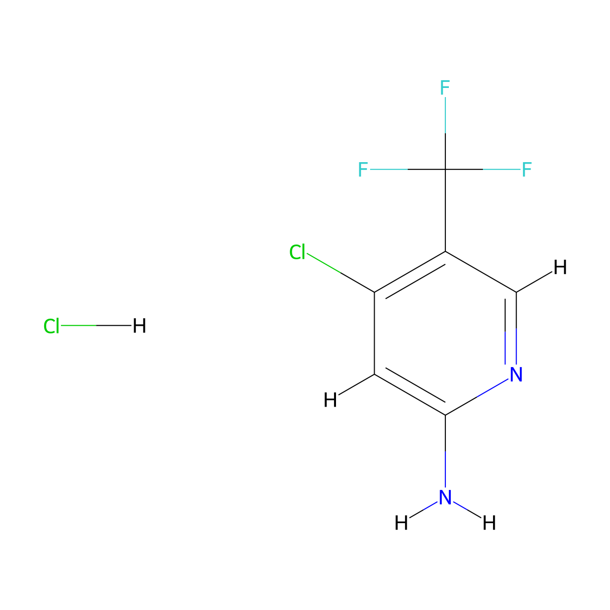 4-Chloro-5-(trifluoromethyl)pyridin-2-amine hydrochloride molecular structure, CAS 1461706-78-4