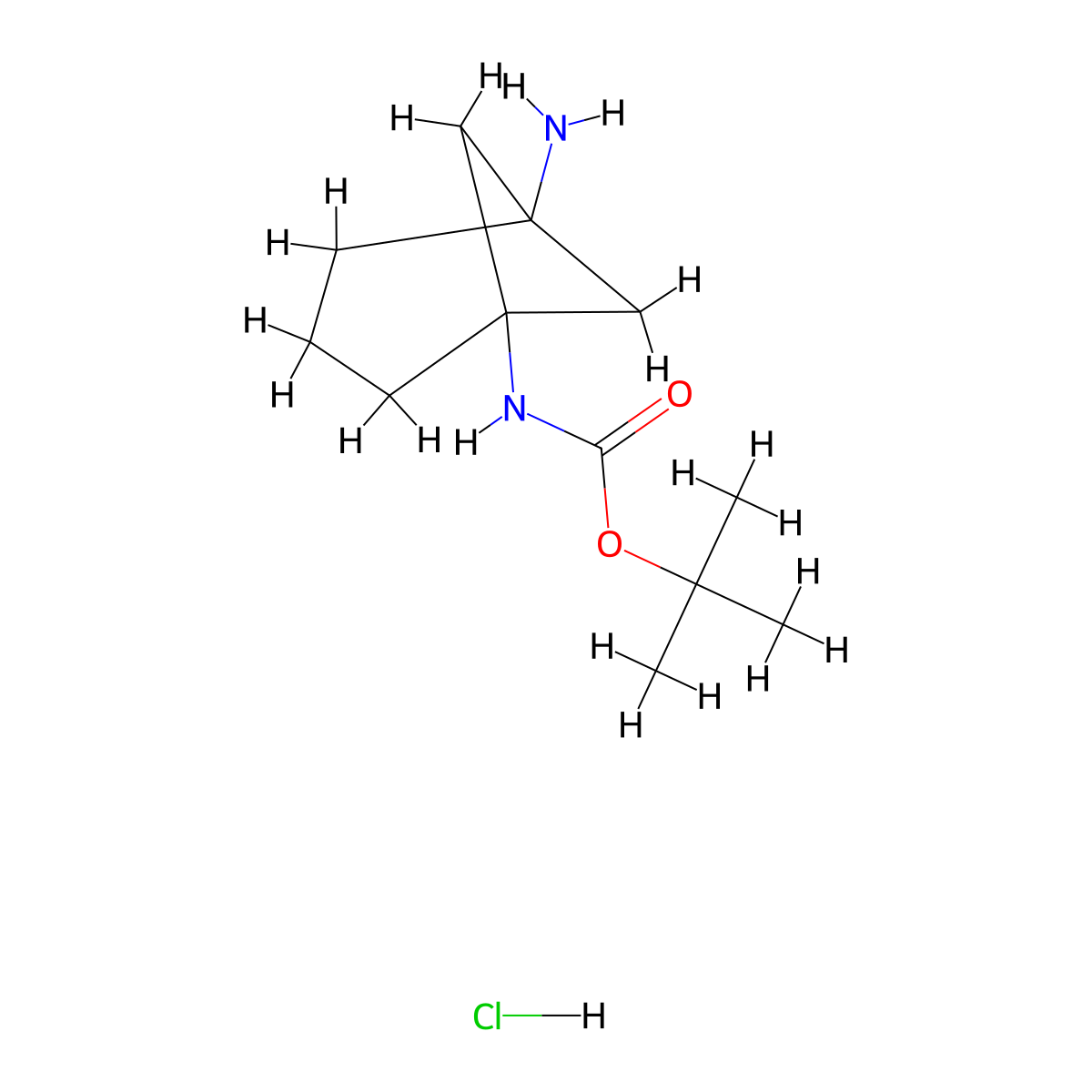 tert-butyl N-{5-aminobicyclo[3.1.1]heptan-1-yl}carbamate hydrochloride molecular structure, CAS 1461706-82-0