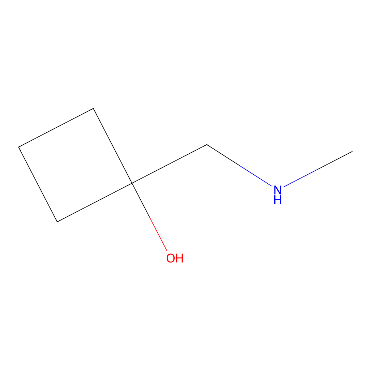 1-((Methylamino)methyl)cyclobutan-1-ol molecular structure, CAS 1461706-88-6