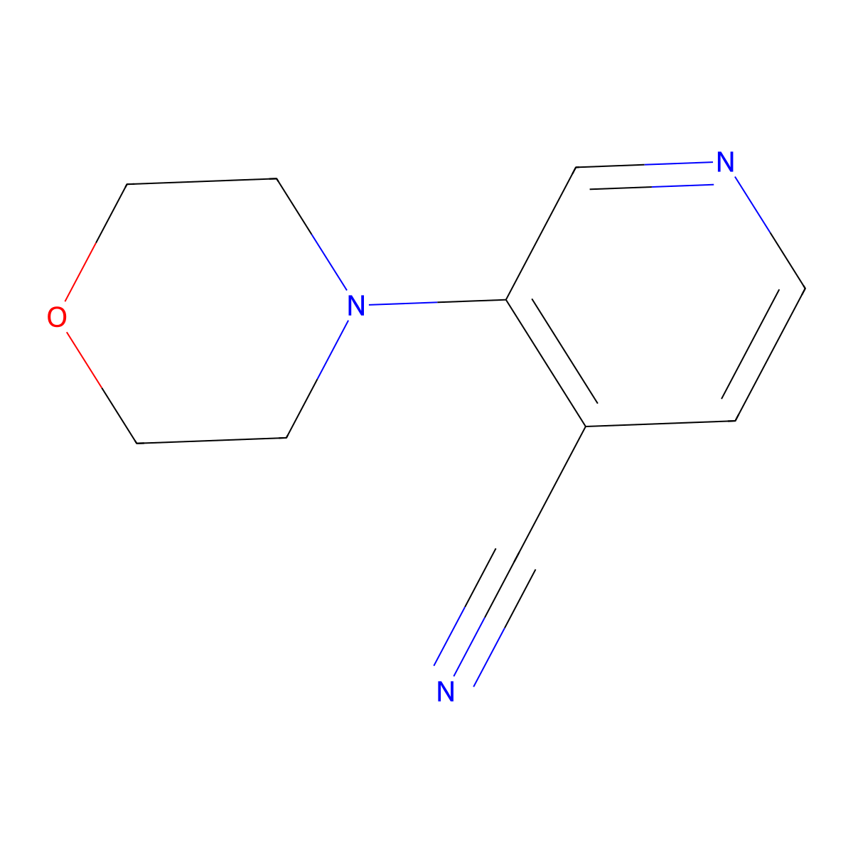 3-(Morpholin-4-yl)pyridine-4-carbonitrile molecular structure, CAS 1461707-01-6