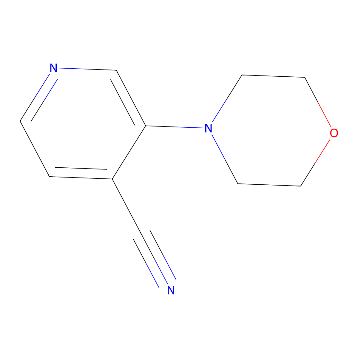 3-(Morpholin-4-yl)pyridine-4-carbonitrile molecular structure, CAS 1461707-01-6