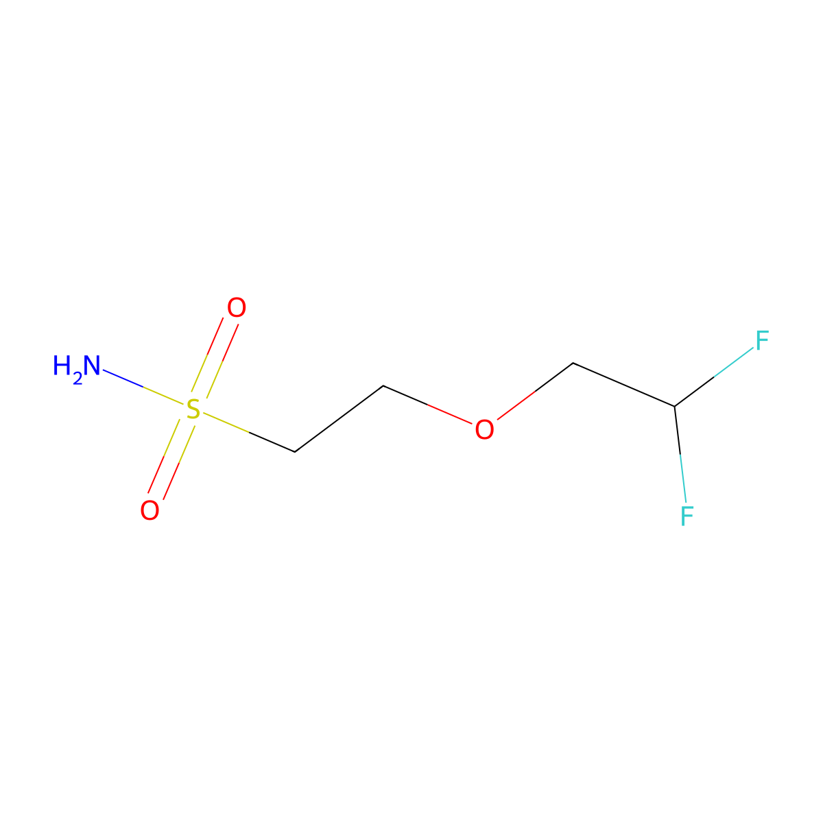 2-(2,2-Difluoroethoxy)ethane-1-sulfonamide molecular structure, CAS 1461707-04-9