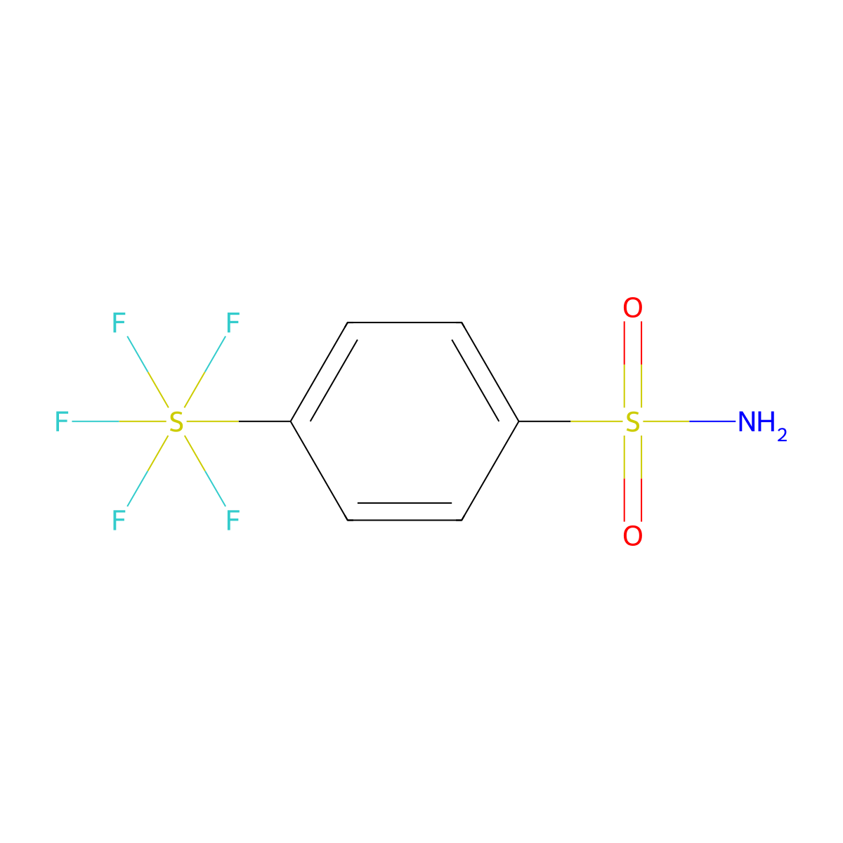 4-(Pentafluoro-lambda6-sulfanyl)benzene-1-sulfonamide molecular structure, CAS 1461707-07-2