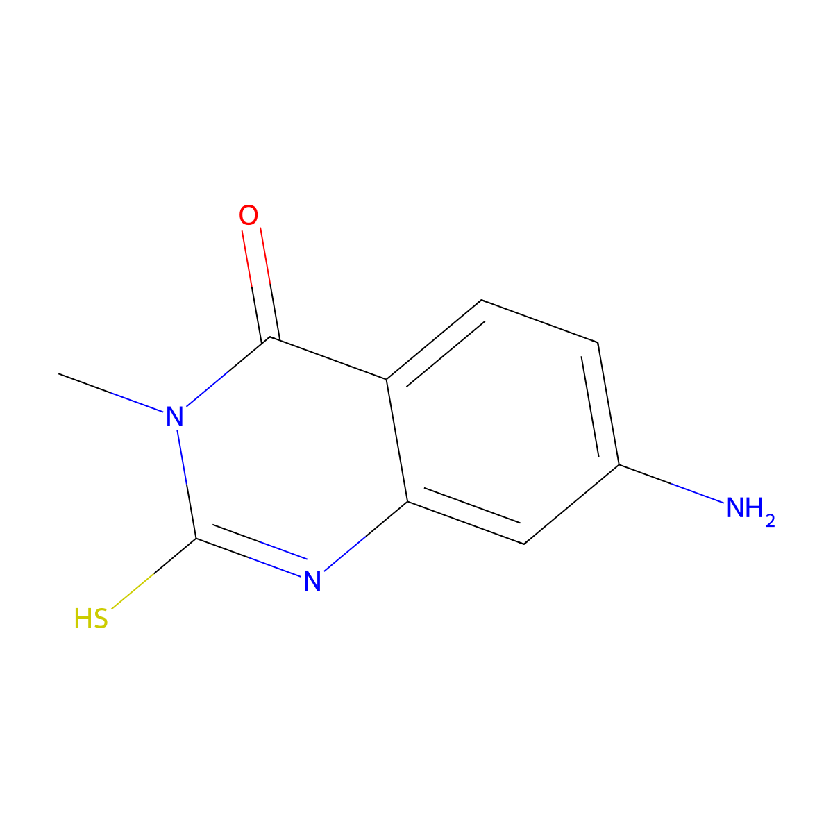 7-Amino-3-methyl-2-sulfanyl-3,4-dihydroquinazolin-4-one molecular structure, CAS 1461707-08-3