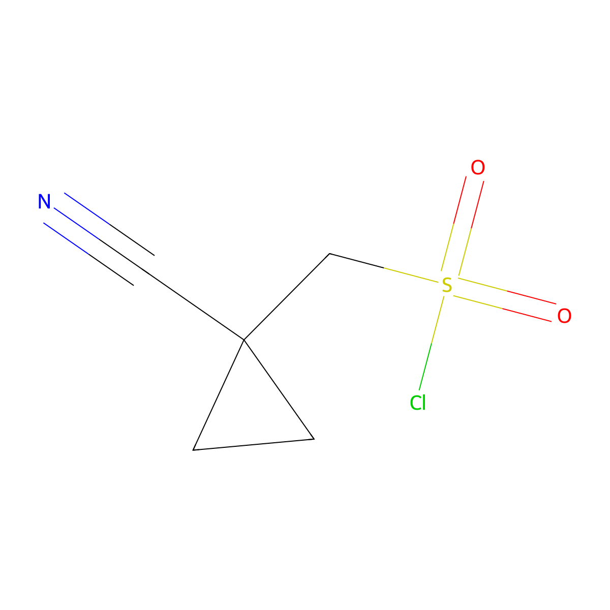 (1-Cyanocyclopropyl)methanesulfonyl chloride molecular structure, CAS 1461707-09-4