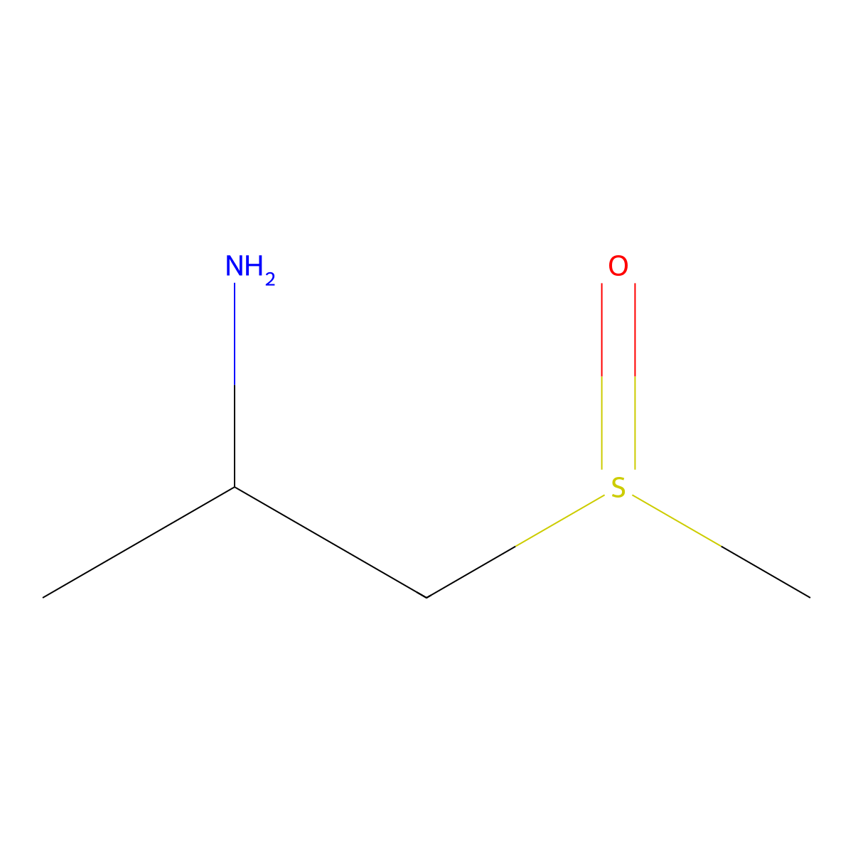 1-Methanesulfinylpropan-2-amine molecular structure, CAS 1461707-10-7