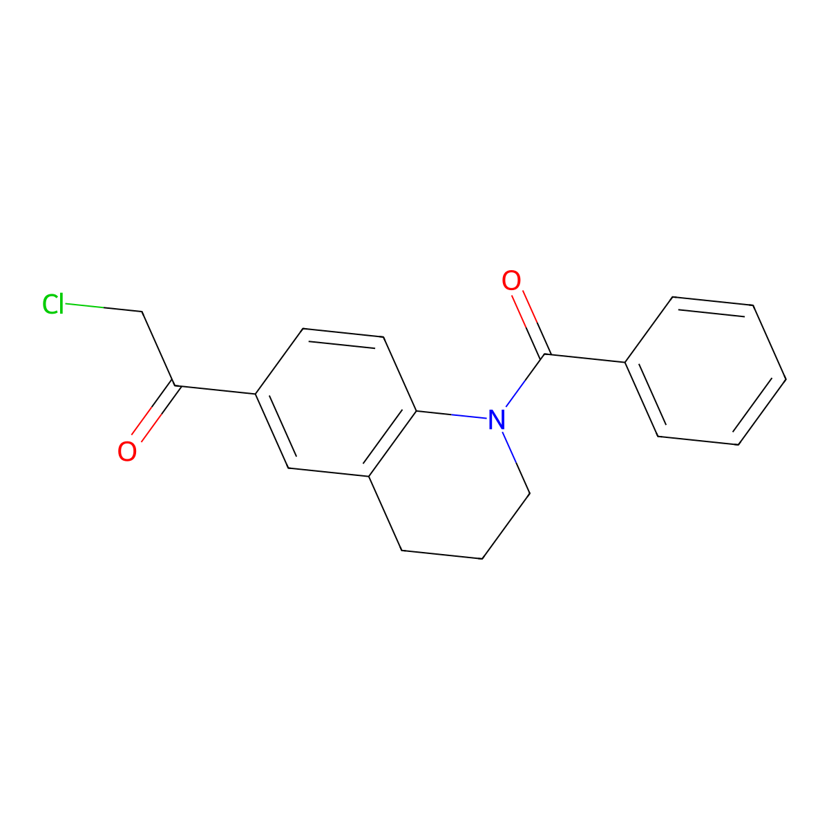 1-(1-Benzoyl-1,2,3,4-tetrahydroquinolin-6-yl)-2-chloroethan-1-one molecular structure, CAS 1461707-22-1