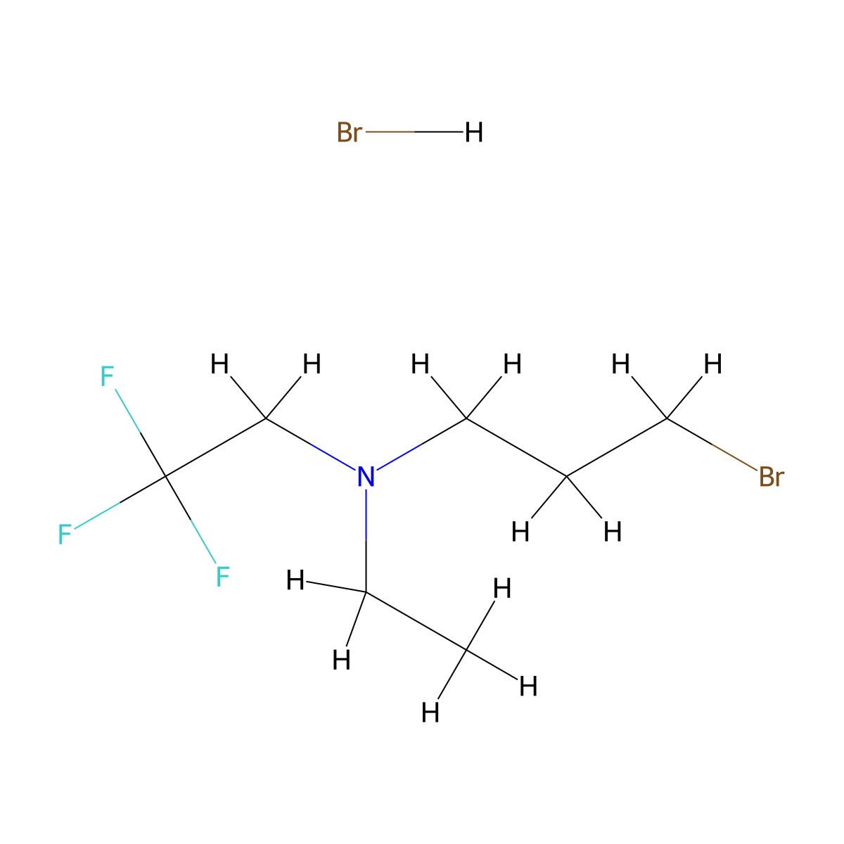 (3-Bromopropyl)(ethyl)(2,2,2-trifluoroethyl)amine hydrobromide molecular structure, CAS 1461707-37-8