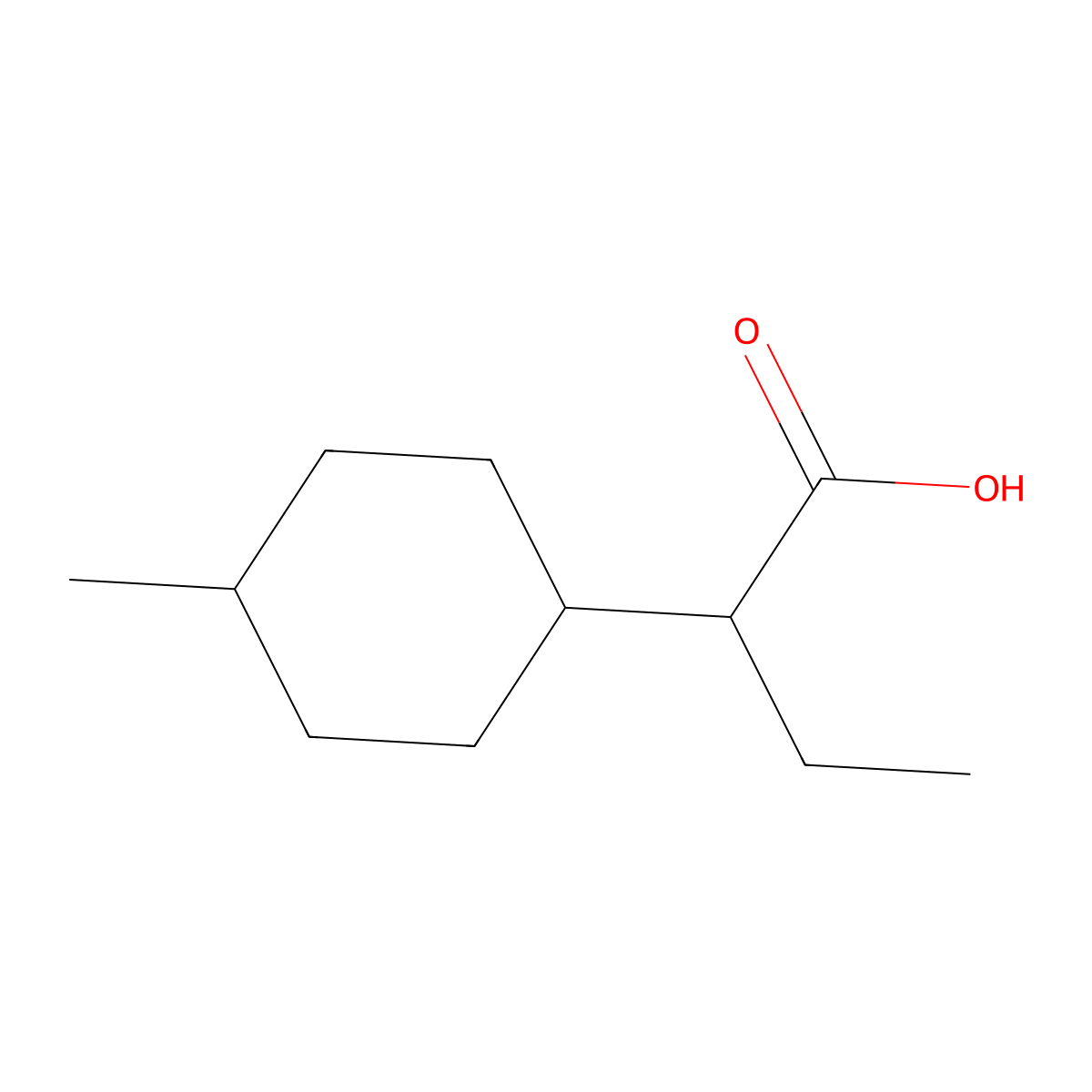 2-(4-Methylcyclohexyl)butanoic acid molecular structure, CAS 1461707-45-8