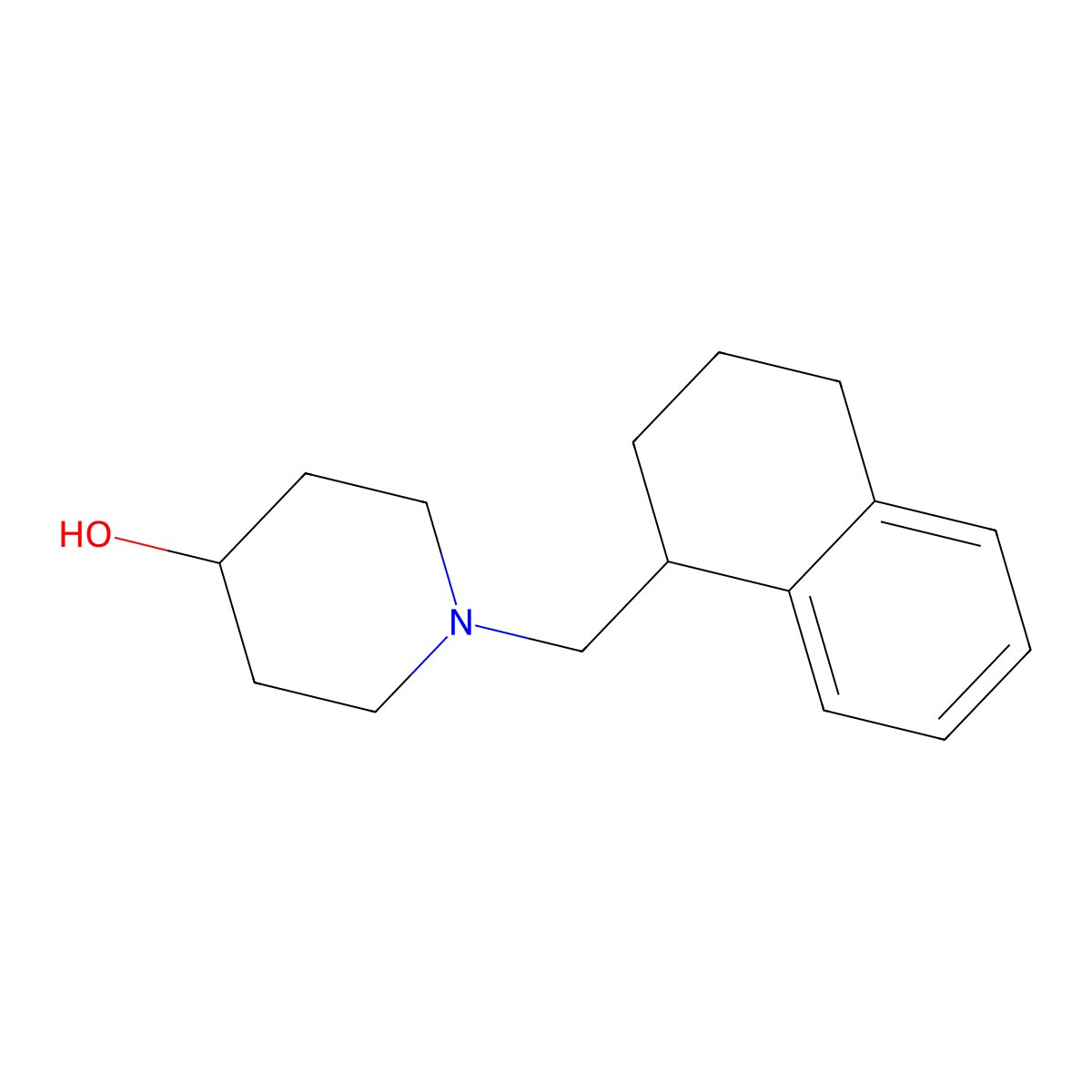 1-(1,2,3,4-Tetrahydronaphthalen-1-ylmethyl)piperidin-4-ol molecular structure, CAS 1461707-47-0
