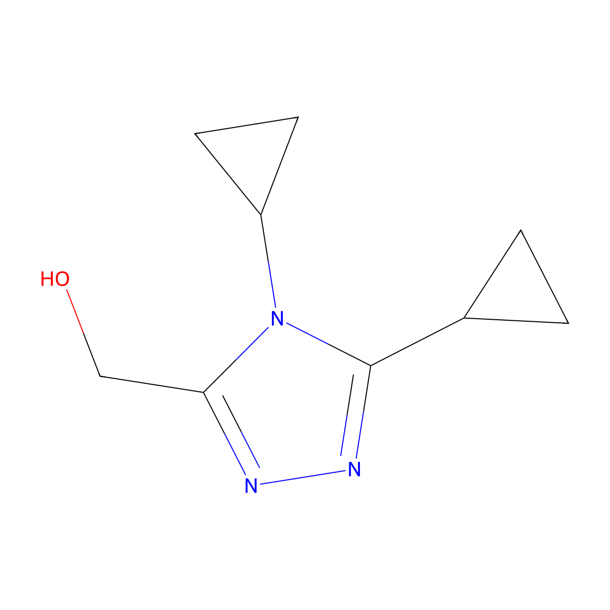 (dicyclopropyl-4H-1,2,4-triazol-3-yl)methanol molecular structure, CAS 1461707-62-9