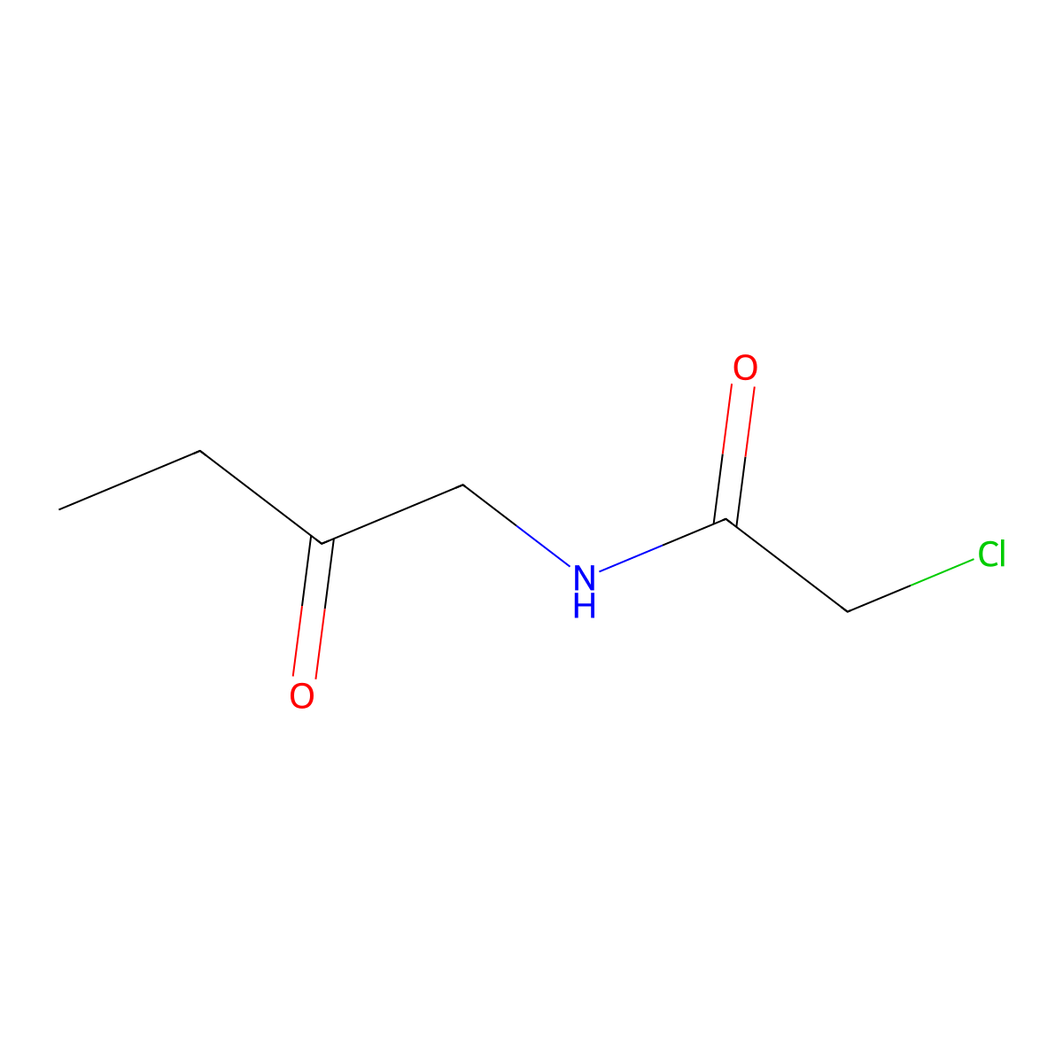 2-chloro-N-(2-oxobutyl)acetamide molecular structure, CAS 1461707-65-2