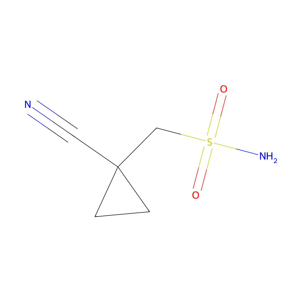 (1-Cyanocyclopropyl)methanesulfonamide molecular structure, CAS 1461707-69-6