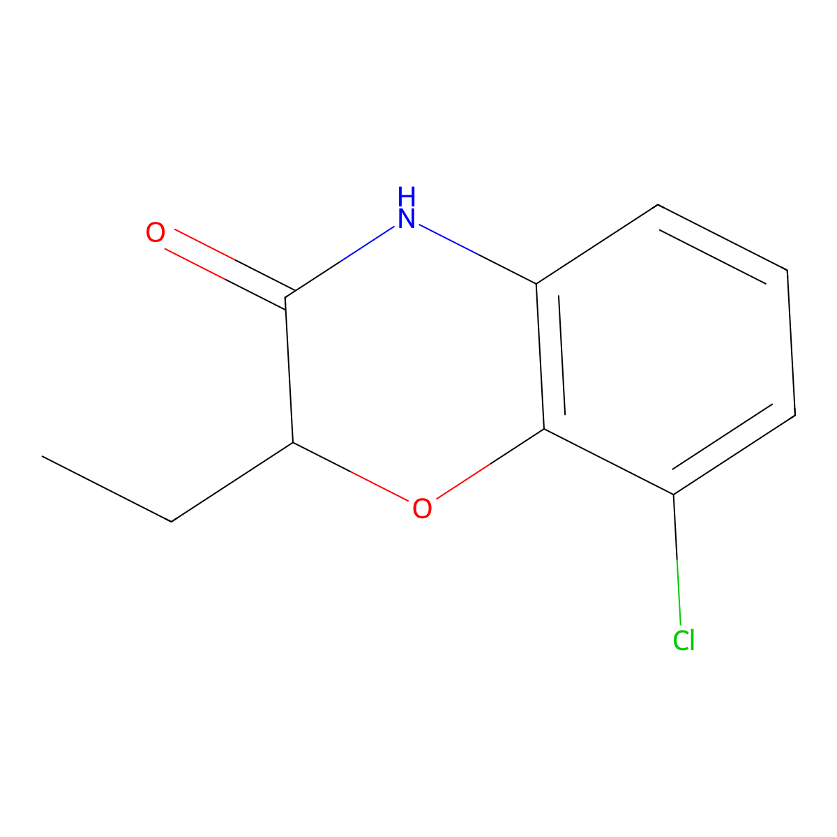 8-chloro-2-ethyl-3,4-dihydro-2H-1,4-benzoxazin-3-one molecular structure, CAS 1461707-73-2