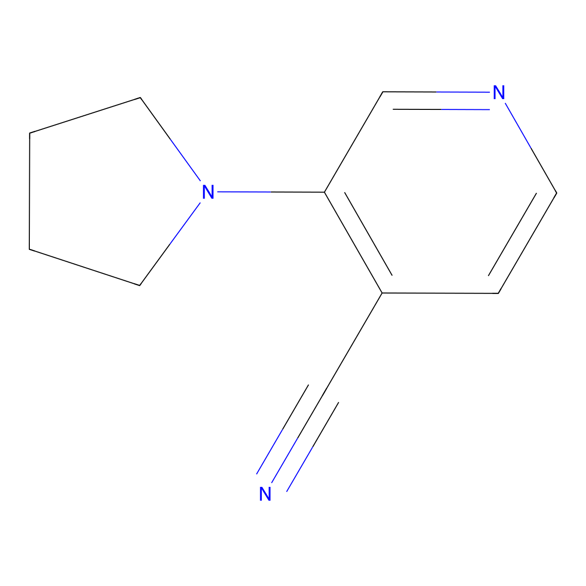3-(Pyrrolidin-1-yl)pyridine-4-carbonitrile molecular structure, CAS 1461707-74-3