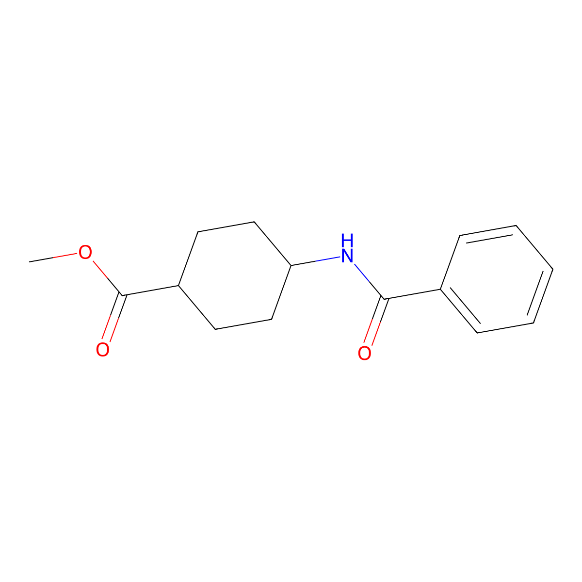 Methyl 4-benzamidocyclohexane-1-carboxylate molecular structure, CAS 1461707-81-2