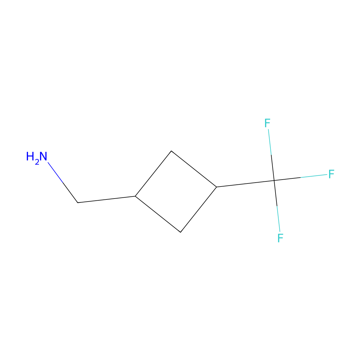 [3-(Trifluoromethyl)cyclobutyl]methanamine molecular structure, CAS 1461707-85-6