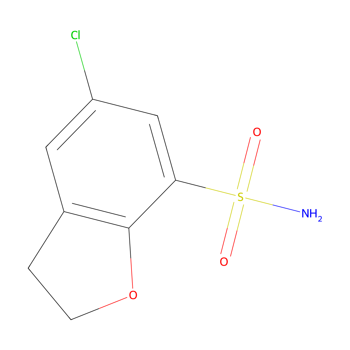 5-Chloro-2,3-dihydro-1-benzofuran-7-sulfonamide molecular structure, CAS 1461707-90-3