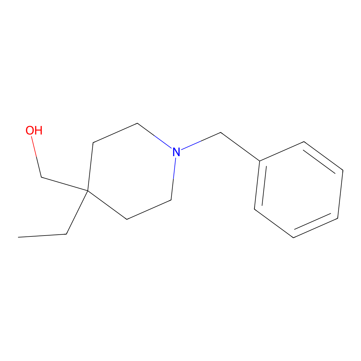 (1-Benzyl-4-ethylpiperidin-4-yl)methanol molecular structure, CAS 1461707-95-8