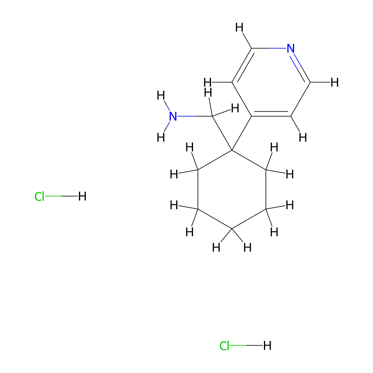 [1-(Pyridin-4-yl)cyclohexyl]methanamine dihydrochloride molecular structure, CAS 1461708-02-0