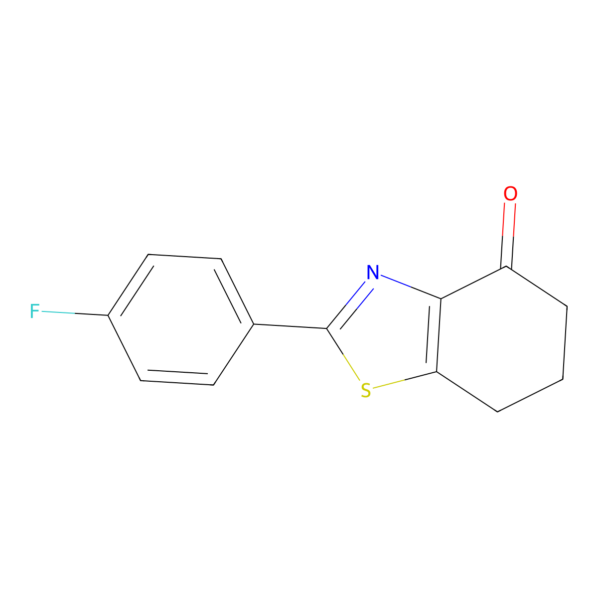 2-(4-Fluorophenyl)-4,5,6,7-tetrahydro-1,3-benzothiazol-4-one molecular structure, CAS 1461708-05-3