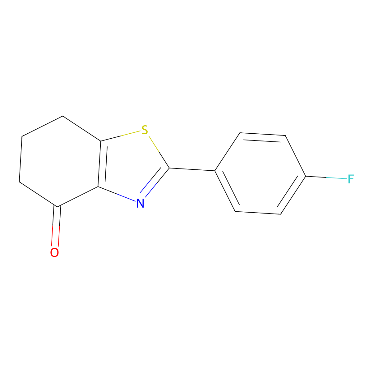 2-(4-Fluorophenyl)-4,5,6,7-tetrahydro-1,3-benzothiazol-4-one molecular structure, CAS 1461708-05-3