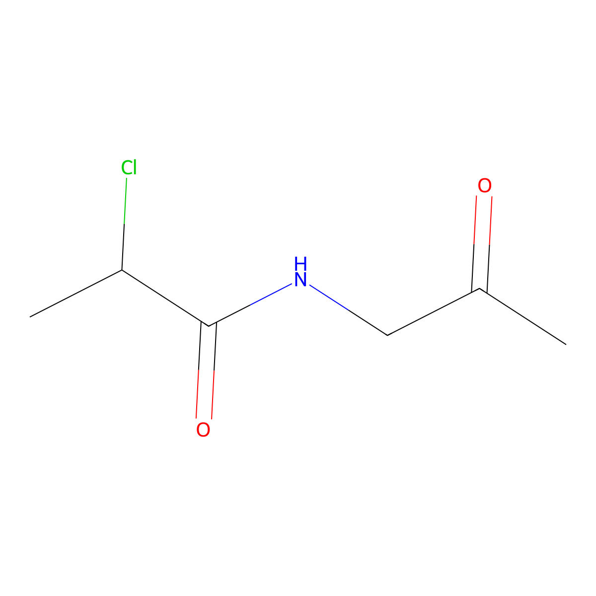 2-chloro-N-(2-oxopropyl)propanamide molecular structure, CAS 1461708-06-4